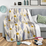 Lavender Modern Pattern Blackground Premium Blanket