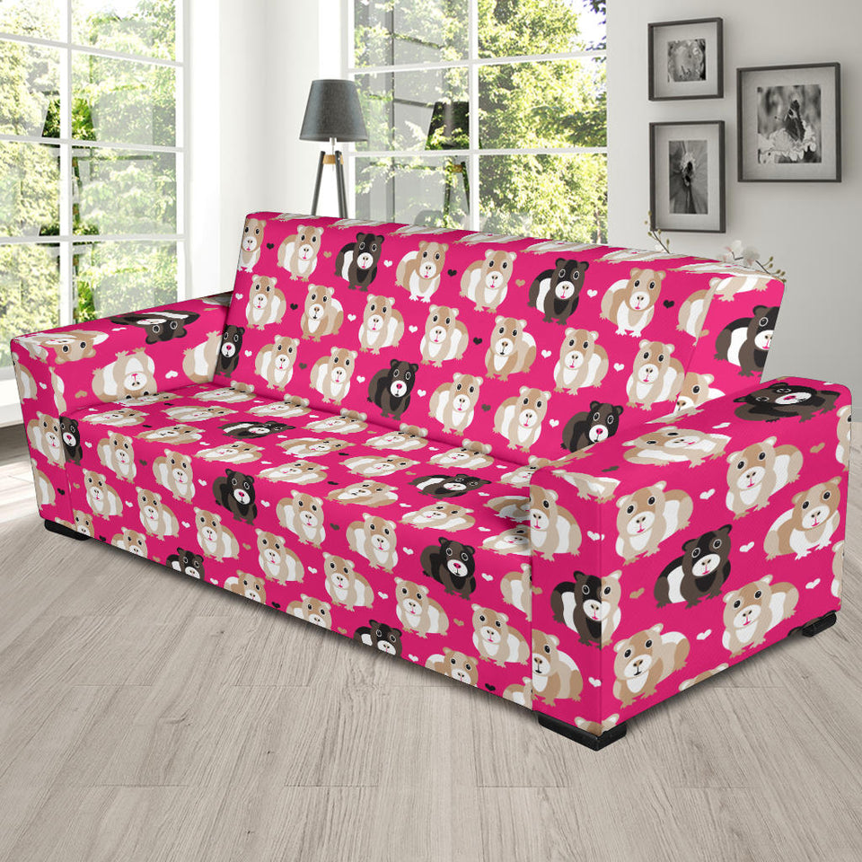 Guinea Pig Pattern Print Design 01 Sofa Slipcover
