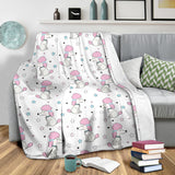 Cute Poodle Dog Star Pattern Premium Blanket