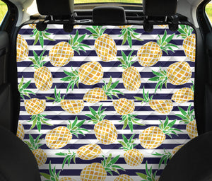 Pineapples Pattern Striped Background Dog Car Seat Covers