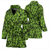 Green Hop Pattern Women'S Bathrobe