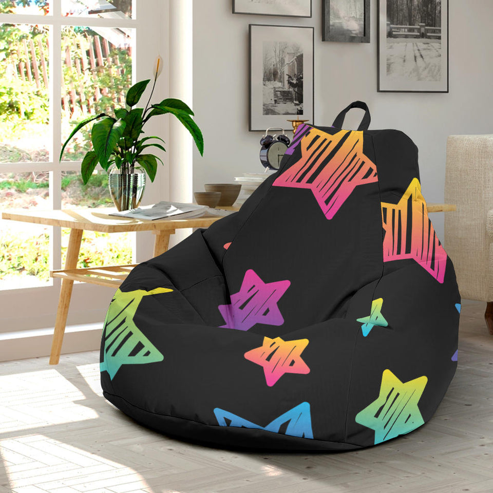 Colorful Star Pattern Bean Bag Cover