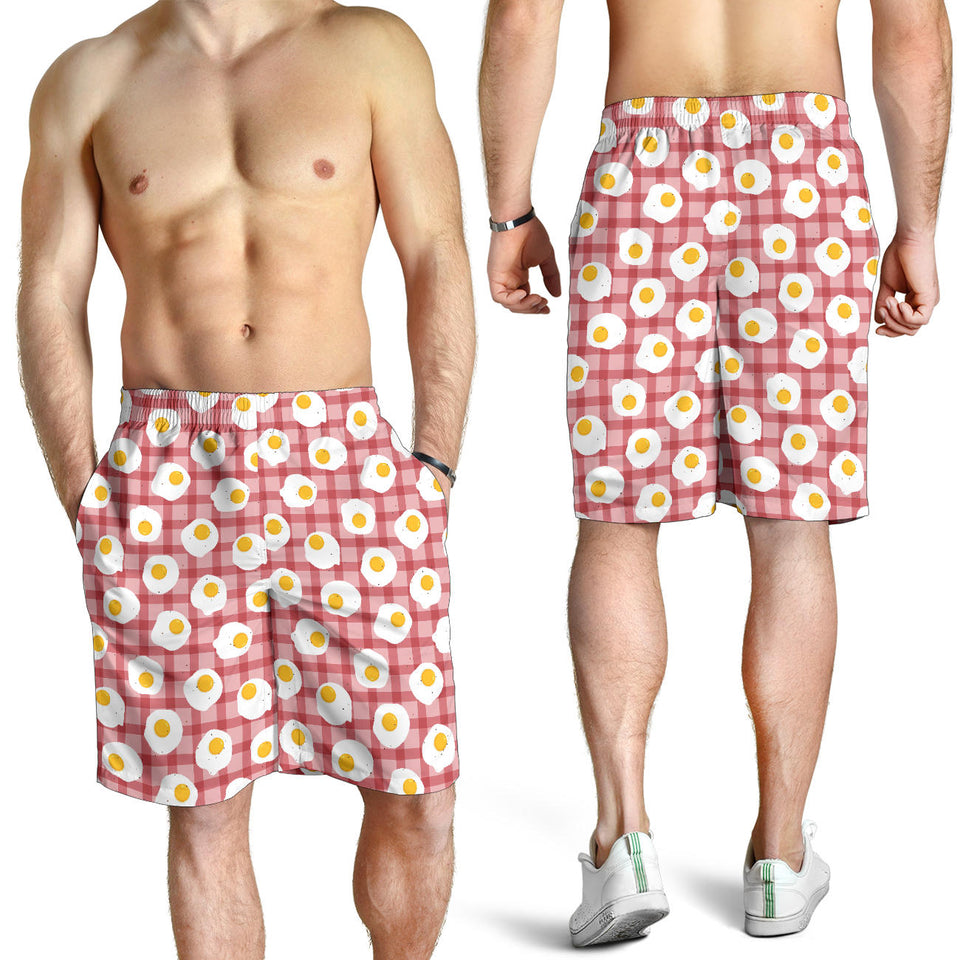 Fried Eggs Pattern Print Design 03 Men Shorts