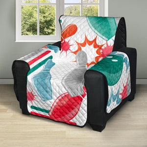 Watercolor bowling pattern Recliner Cover Protector
