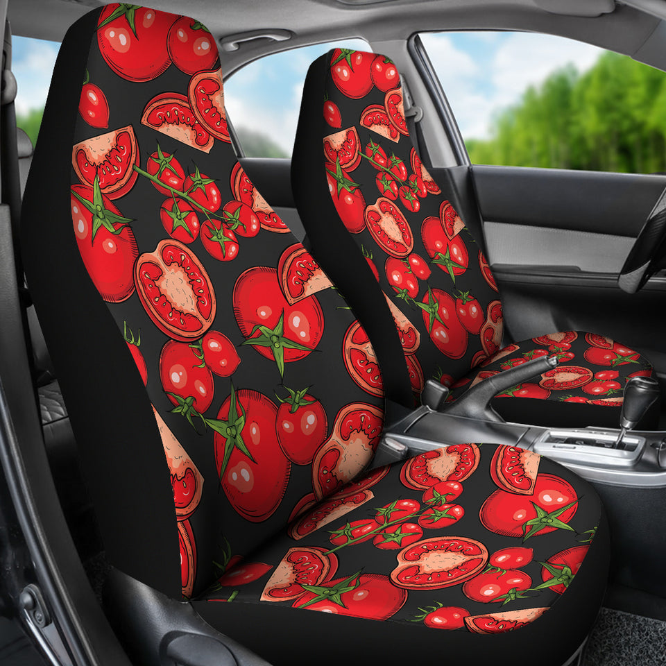 Tomato Black Background  Universal Fit Car Seat Covers