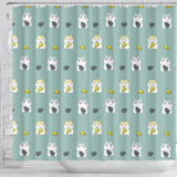 Cute Hamster Cheese Pattern Shower Curtain Fulfilled In US