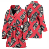 Camera Pattern Print Design 05 Women's Bathrobe