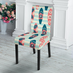 Surfboard Pattern Print Design 02 Dining Chair Slipcover