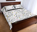Siberian Husky design pattern Quilt Bed Set