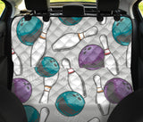 Bowling Ball And Pin Gray Background Dog Car Seat Covers