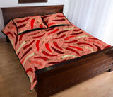 Beautiful Chili peppers pattern Quilt Bed Set