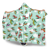 Helicopter Design Pattern Hooded Blanket