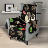 Raccoon watermelon pattern Chair Cover Protector