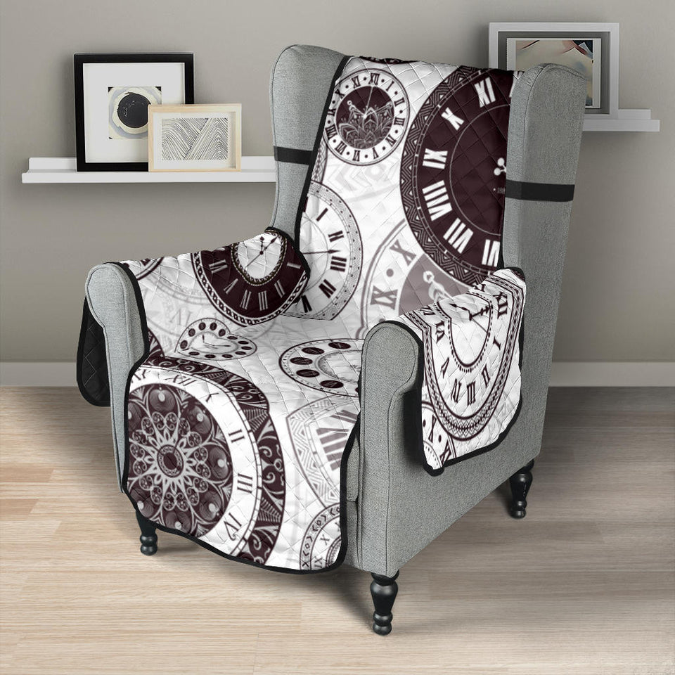Classic vintage clock pattern Chair Cover Protector
