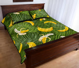 Banana Palm Leaves pattern Quilt Bed Set