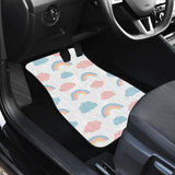 Cute Rainbow Clound Pattern Front And Back Car Mats