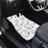 Garlic Pattern Black White Front And Back Car Mats