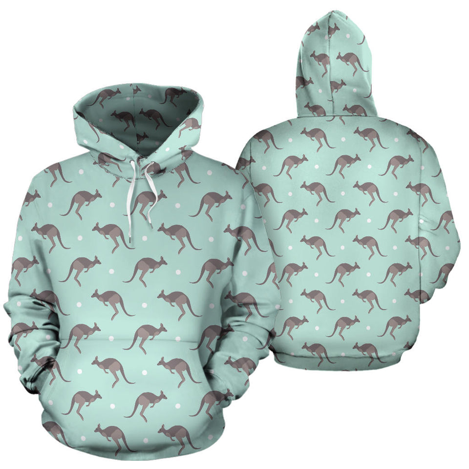 Kangaroo Pattern Background Men Women Pullover Hoodie