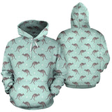 Kangaroo Pattern Background Men Women Pullover Hoodie