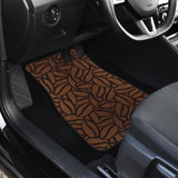 Coffee Bean Pattern Front And Back Car Mats