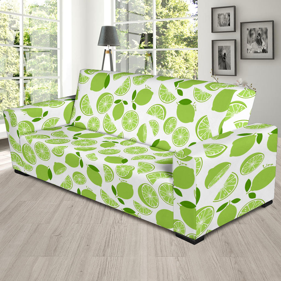 Lime Design Pattern Sofa Slipcover
