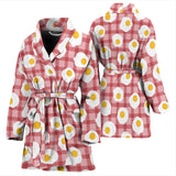 Fried Eggs Pattern Print Design 03 Women's Bathrobe