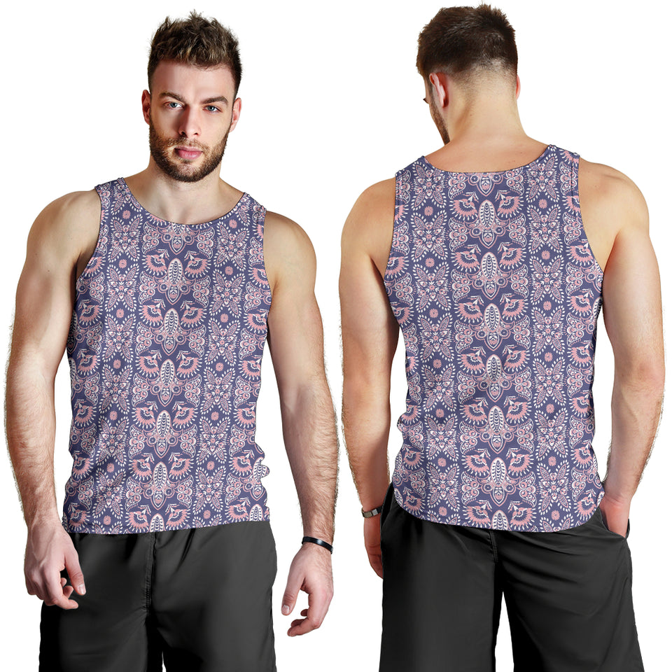 Indian Batik Style pattern Men Tank Top
