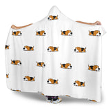 Cute Beagle Dog Sleeping Pattern Hooded Blanket