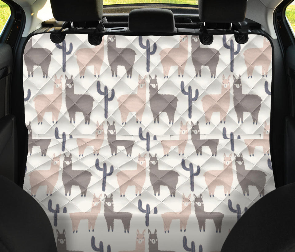 Llama Alpaca Pattern Dog Car Seat Covers