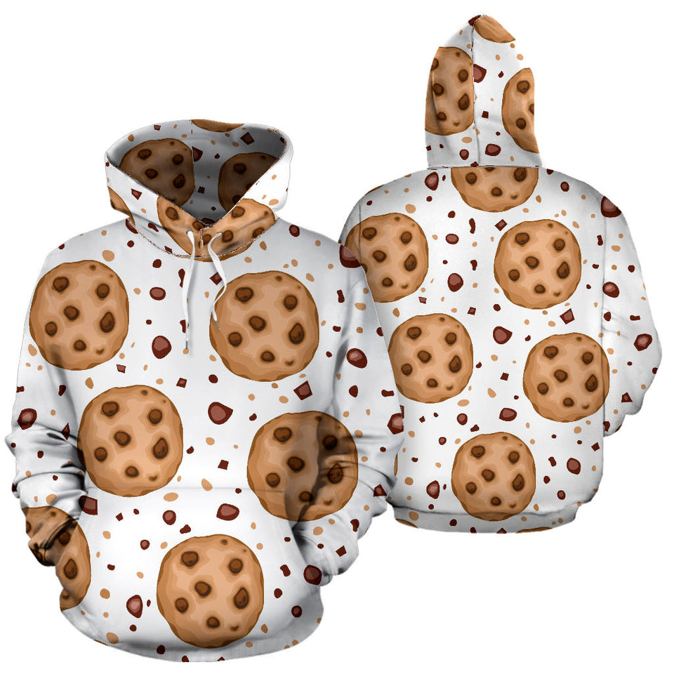 Chocolate Chip Cookie Pattern Men Women Pullover Hoodie