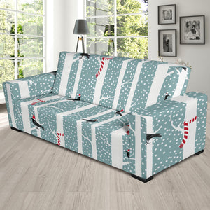 Crows Christmas Hat Scarf Sofa Slipcover