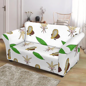 Color Hand Drawn Cocoa Pattern Loveseat Couch Slipcover