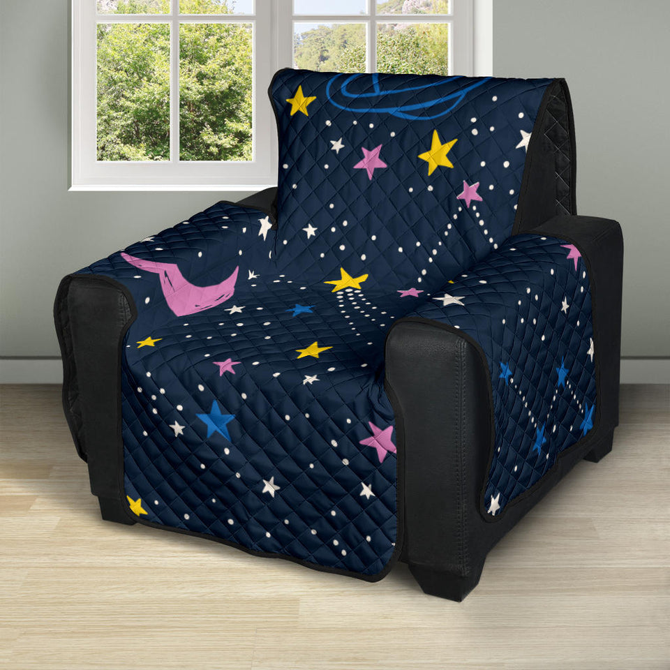 space pattern with planets, comets, constellations and stars Recliner Cover Protector