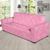 Sweet Candy Pink Background Sofa Slipcover