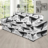 Black Whale Pattern Sofa Slipcover