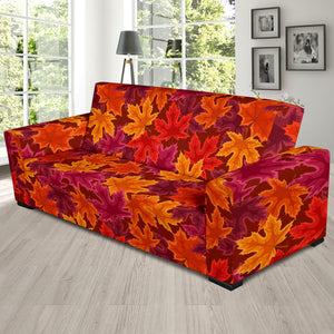Autumn Maple Leaf Pattern Sofa Slipcover