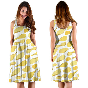 Potato Chips Pattern Print Design 02 Sleeveless Midi Dress