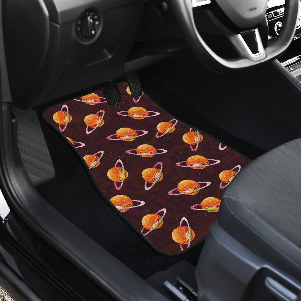 Hamburger Pattern Print Design 05 Front and Back Car Mats