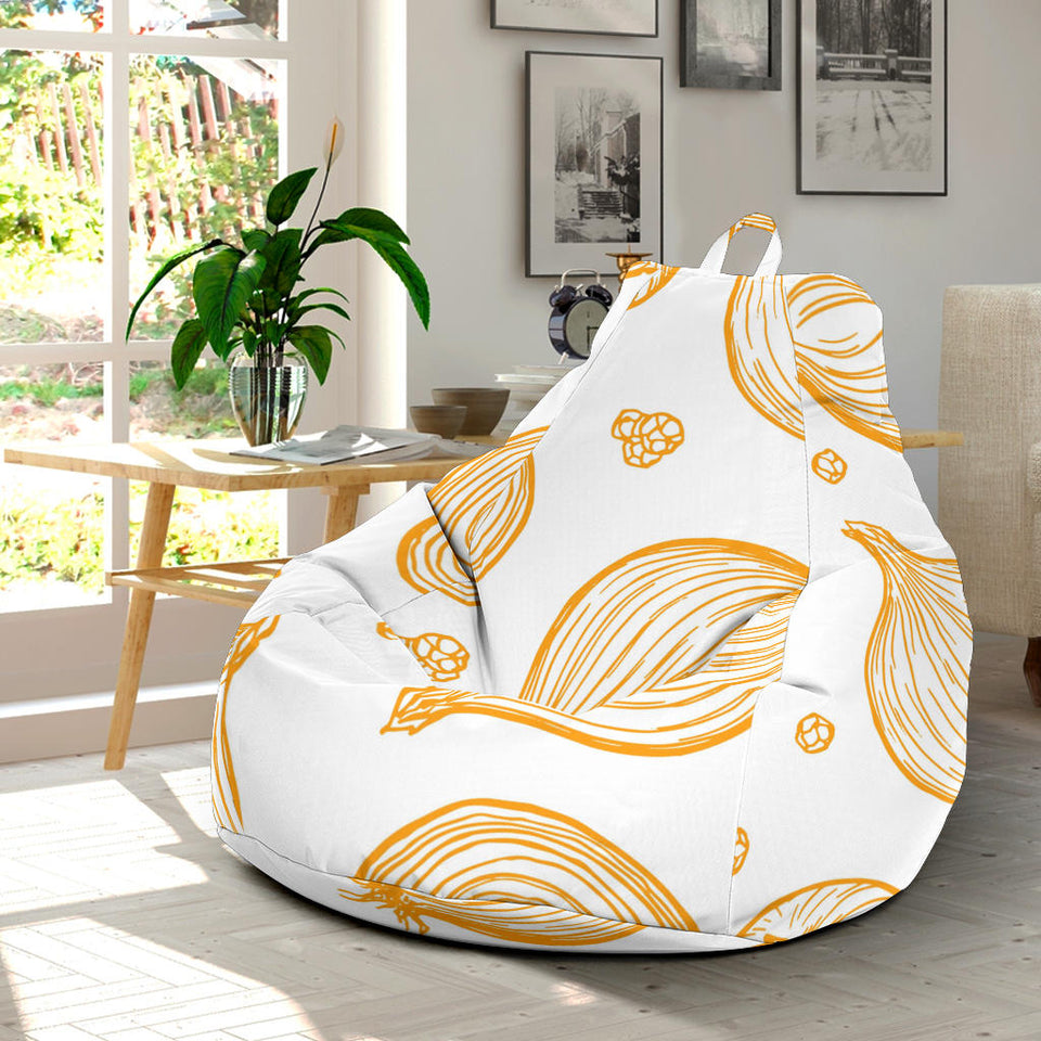Hand Drawn Onion Pattern Bean Bag Cover