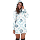 Nautical Steering Wheel Chain Women'S Hoodie Dress