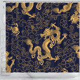 Gold Dragon Pattern Shower Curtain Fulfilled In US