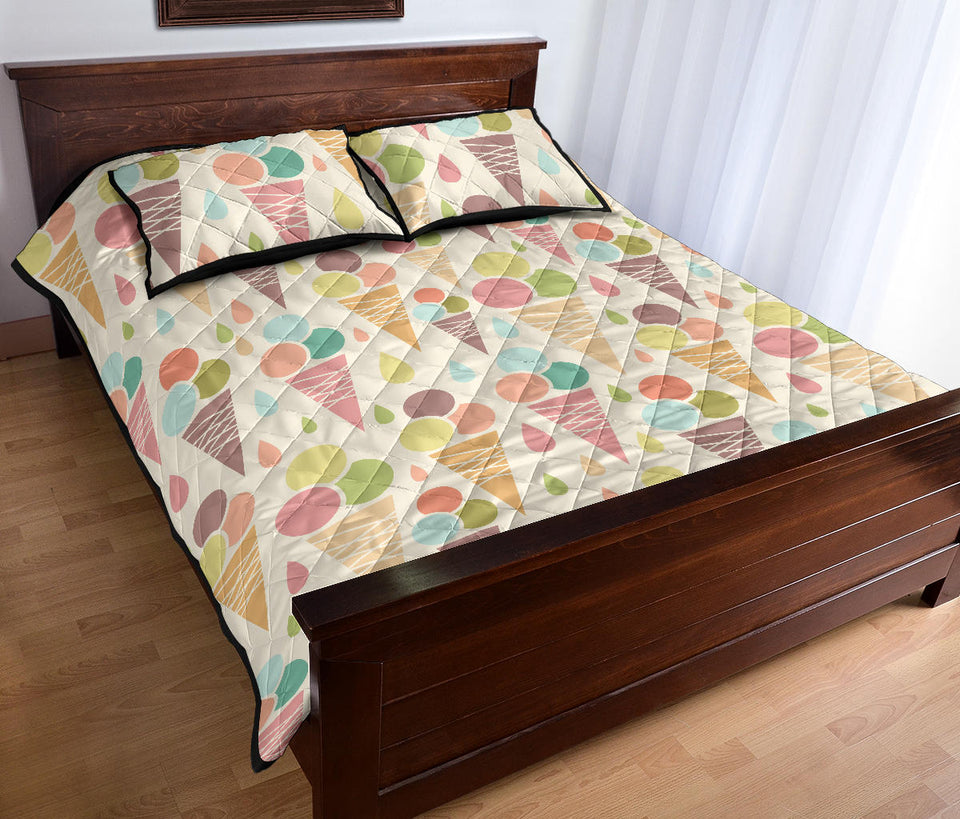 Ice cream cone pattern Quilt Bed Set