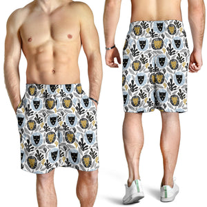 Lion Pattern Print Design 05 Men Shorts