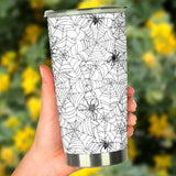Spider Web Cobweb Pattern Tumbler