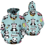 Cute Baby Panda Pattern Men Women Pullover Hoodie