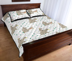 Cute Rhino pattern background Quilt Bed Set