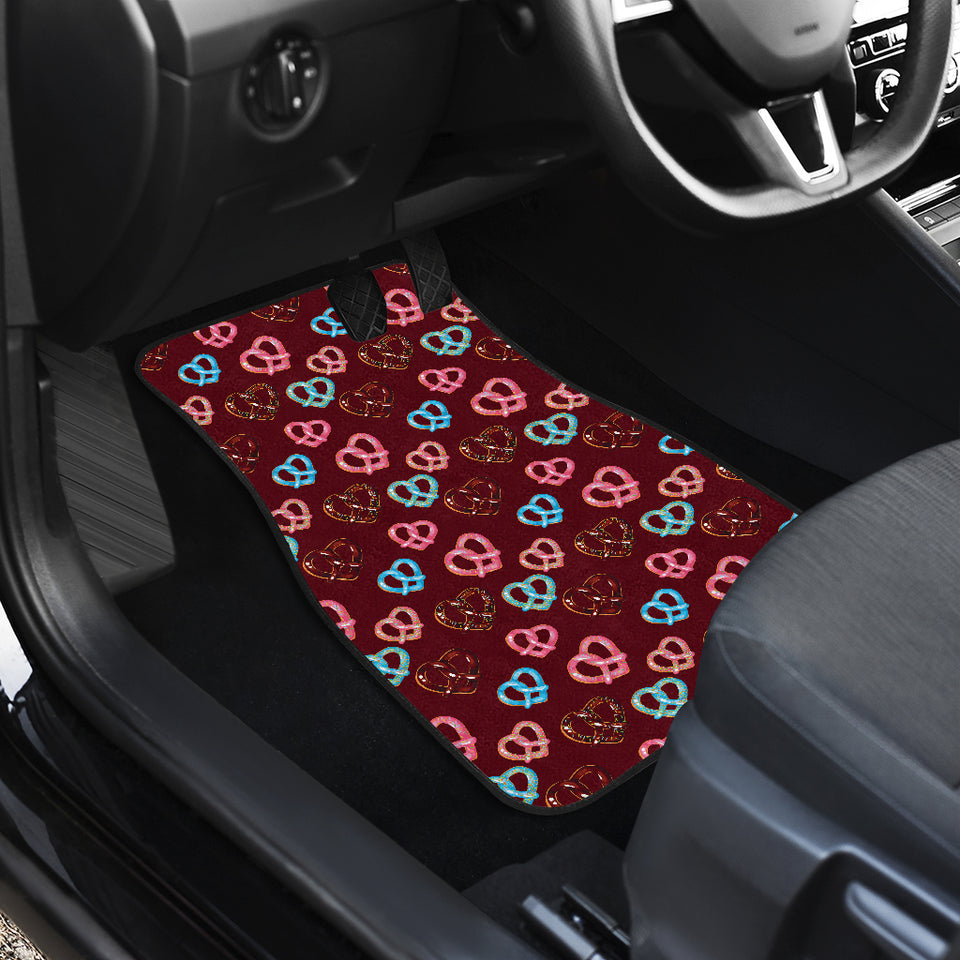 Pretzels Pattern Print Design 05 Front Car Mats