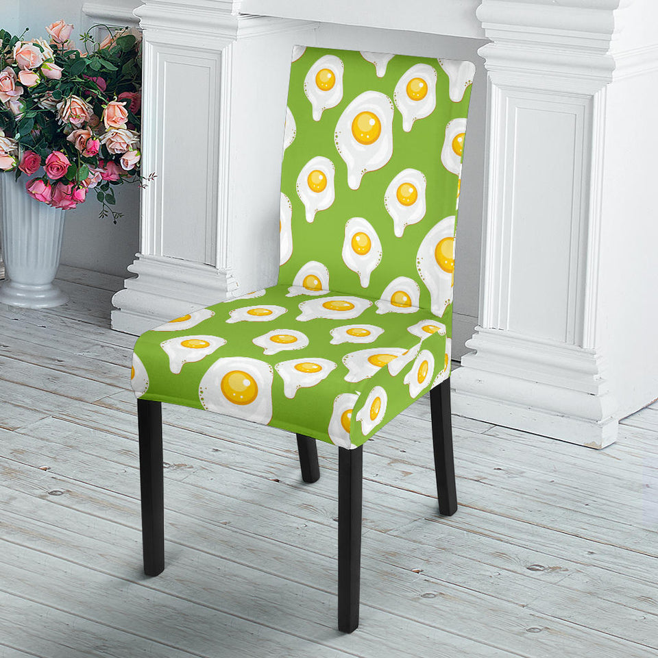 Fried Eggs Pattern Print Design 01 Dining Chair Slipcover