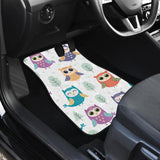 Cute Owl Pattern Front And Back Car Mats