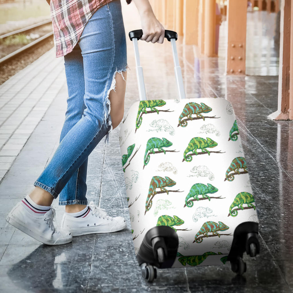 Chameleon Lizard Pattern Luggage Covers